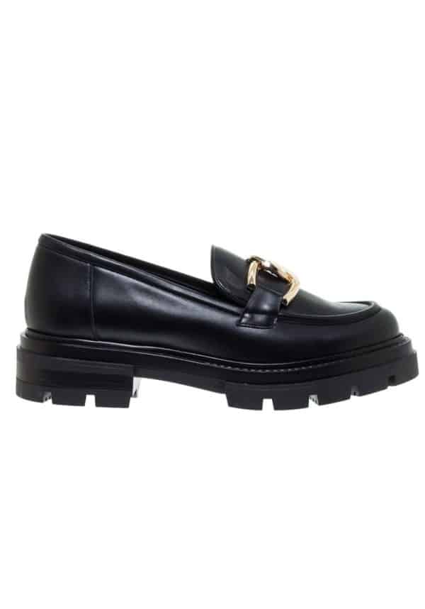 New collection MOURTZI BLACK CHUNKY LOAFERS