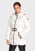 TWINSET WHITE PUFFER WITH BELT