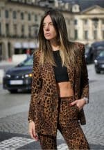 Dorina Savva Corduroy Leopard Pants