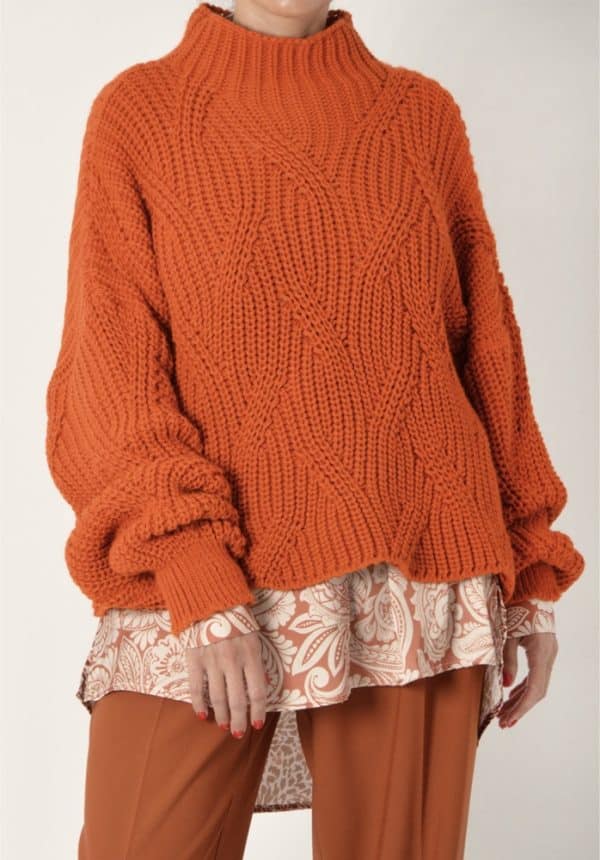 Fall-winter 22/23 MY HIGH NECK KNITTED BLOUSE