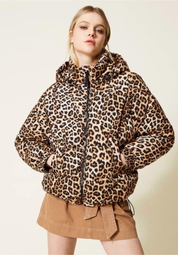 Clothing TWINSET LEOPARD PUFFER