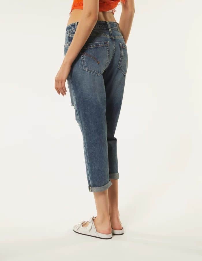 Dondup Koons Loose Fit Jeans In Non Stretch Denim