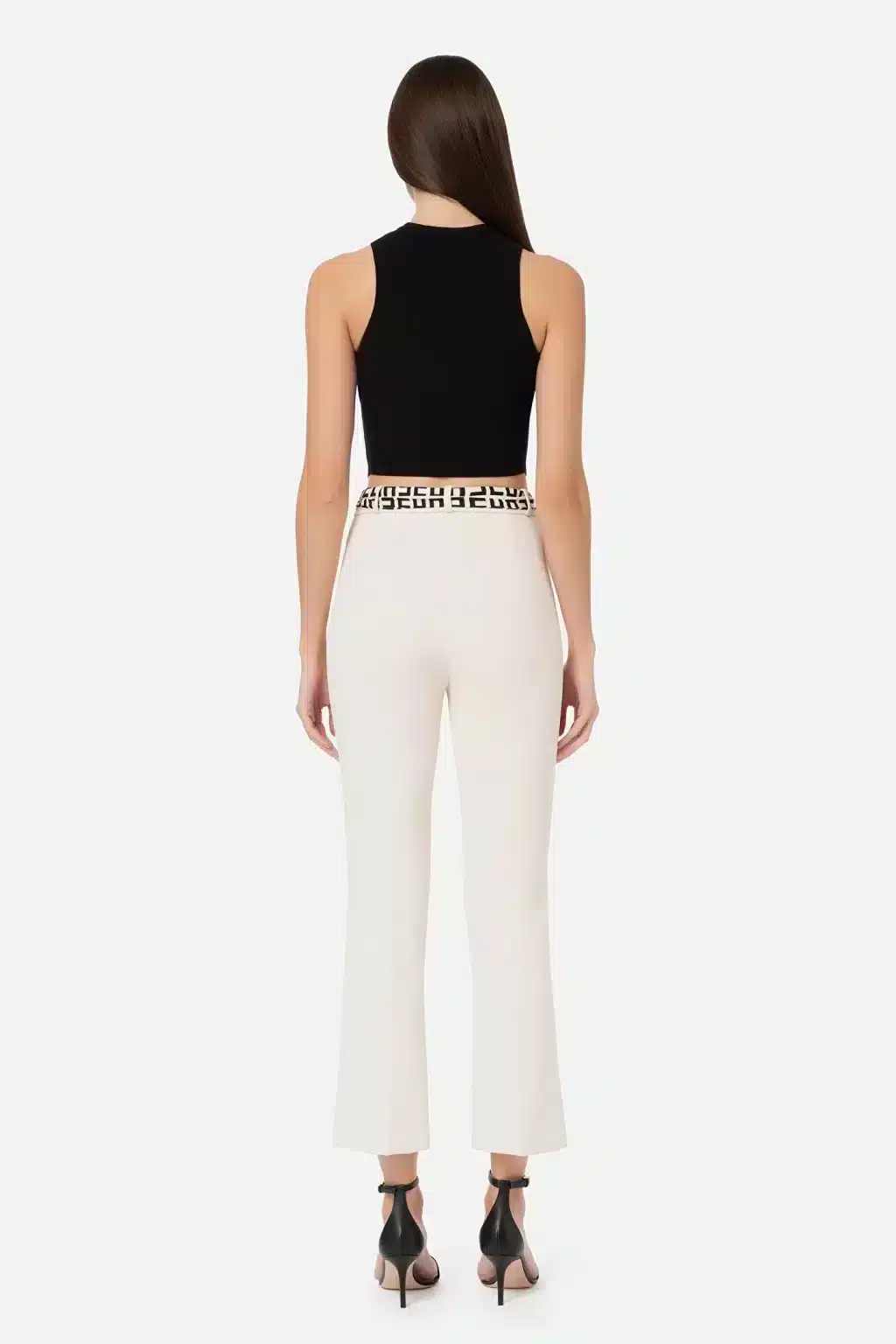 Elisabetta Franchi Trousers In Double Layer Stretch CrÊpe