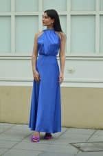 Default CKONTOVA BACK TIE BLUE DRESS