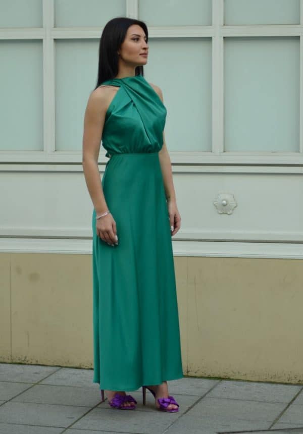 Default CKONTOVA BACK TIE GREEN DRESS