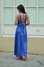 Default CKONTOVA BACK TIE BLUE DRESS