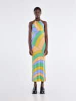 Default LOVE + ALICIA JUNE HALTERNECK PRINTED DRESS
