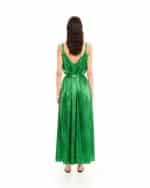 We Are Green Croco A Line Jacquard Dress