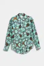 Gant Relaxed Fit Rope Print Cotton Silk Shirt