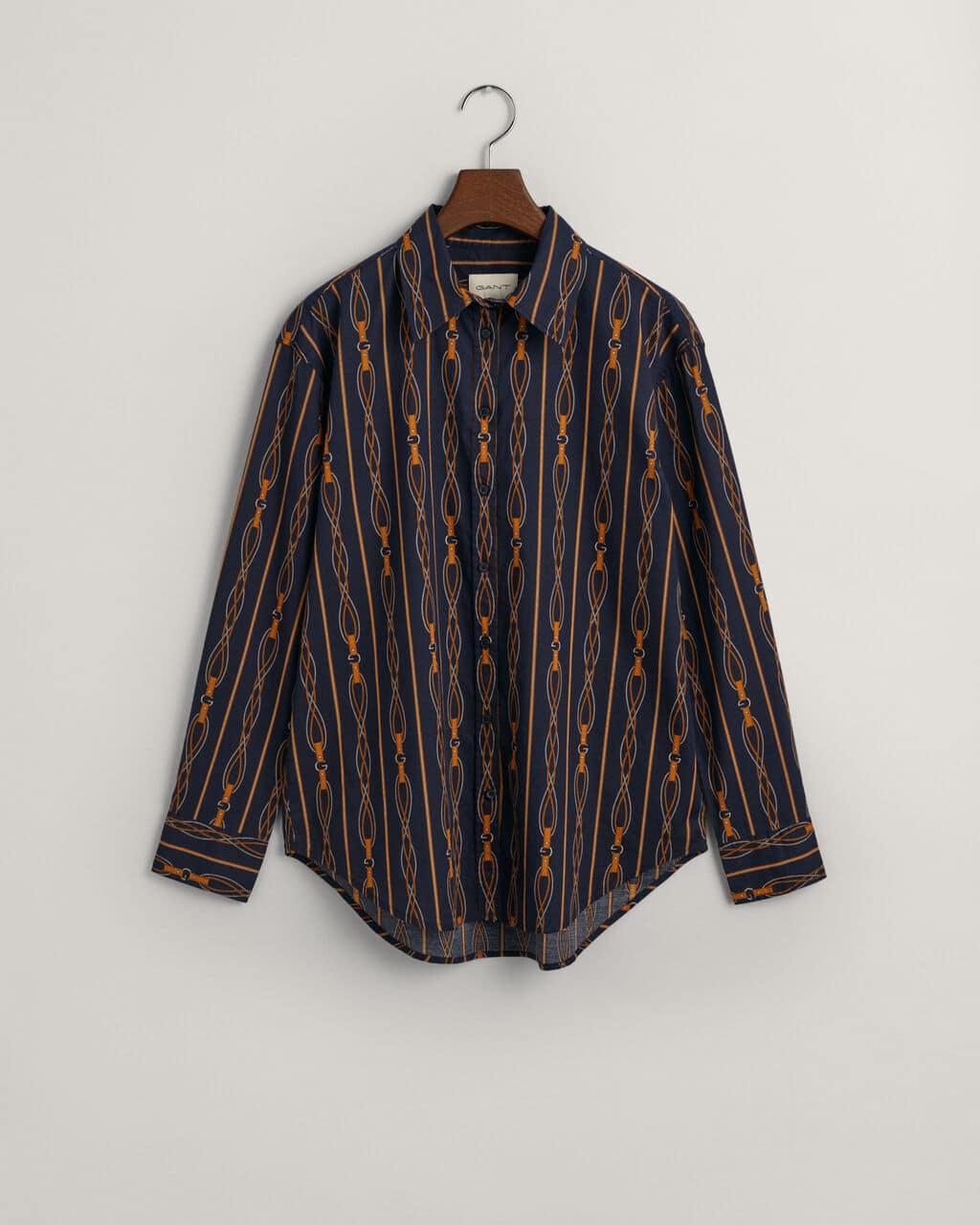 Gant Relaxed Fit Rope Striped Cotton Voile Shirt