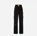 Elisabetta Franchi Cargo Trousers In CrÊpe Fabric With Belt