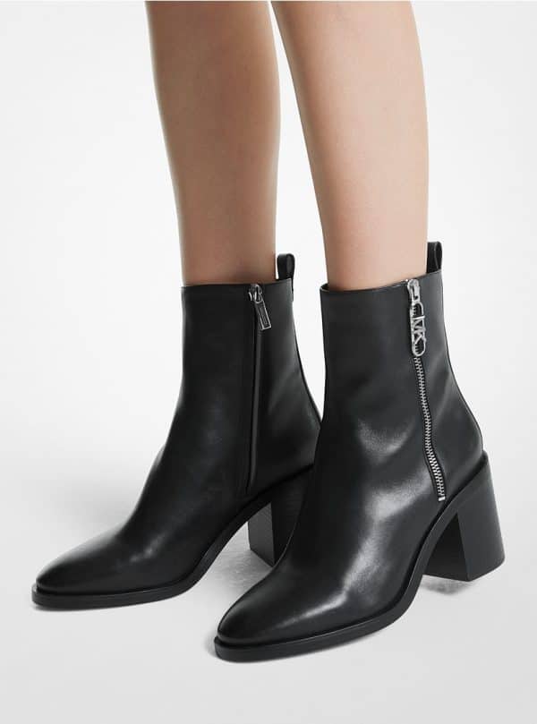 Michael Kors Regan Leather Ankle Boot