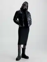Calvin Klein High Shine Fitted Puffer Jacket