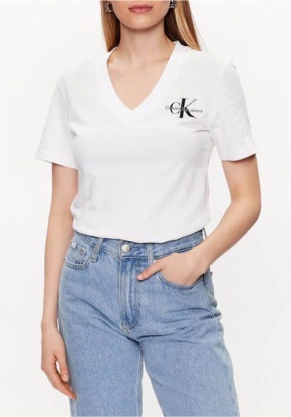 Calvin Klein Jeans Monogram V Neck T Shirt