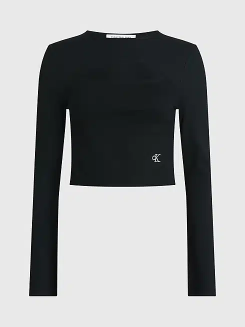 Calvin Klein Jeans Milano Cut Out Long Sleeve Top