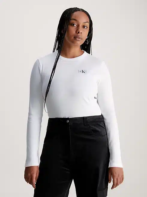 Calvin Klein Jeans Ribbed Long Sleeve Top