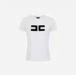 Elisabetta Franchi Cotton T Shirt With Velvet Logo