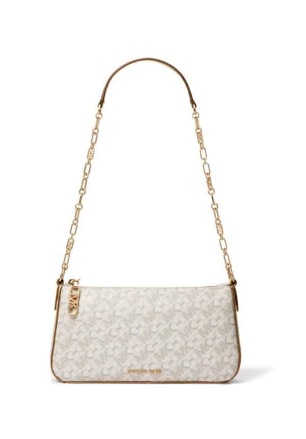 Michael Kors Empire Medium Chain Pouchette Vanilla Luggage Bag