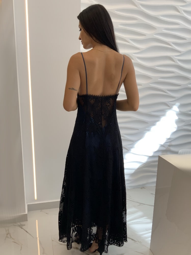Ckontova Lace Black Dress