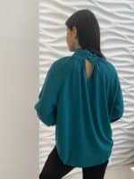 Clothes CKONTOVA GREEN FLARED BLOUSE