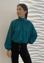 Clothes CKONTOVA GREEN FLARED BLOUSE