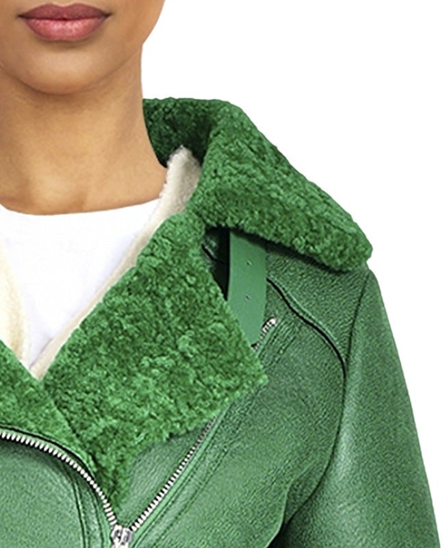 Oakwood Community Green Faux Shearling Jacket