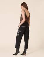The House Of Angels Black Corduroy Cargo Pants