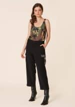 The House Of Angels Black Corduroy Cargo Pants