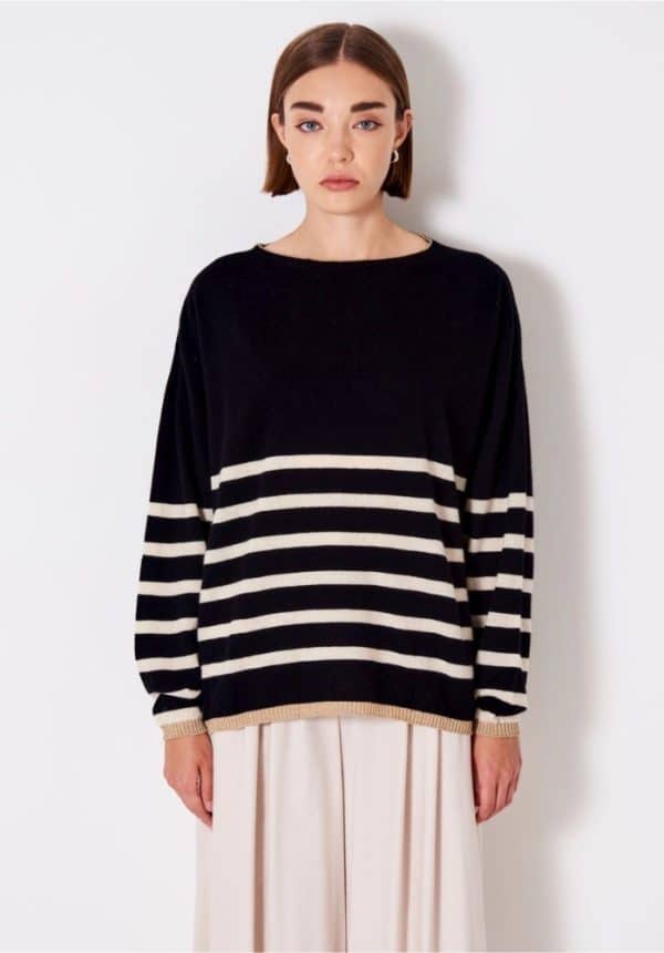 Vicolo Two Tone Striped Sweater