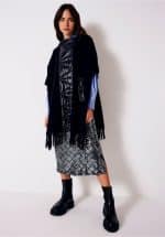 Vicolo Cape With Fringes And Hood