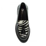 Zebra Animal Print Ponyskin Chunky Loafers