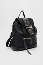 Leather Twist Nicki Black Anorak Backpack