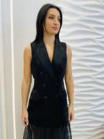 Evening VICOLO VELVET BLAZER WITH TULE