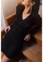 Anna Samouka Gigi Dress Black Glitter