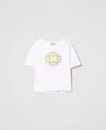 Twinset T Shirt Eith Chain Print And Oval T