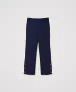 Twinset Cropped Trousers With Ovak T Buttons
