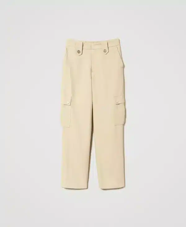 Twinset Linen Twill Cargo Trousers