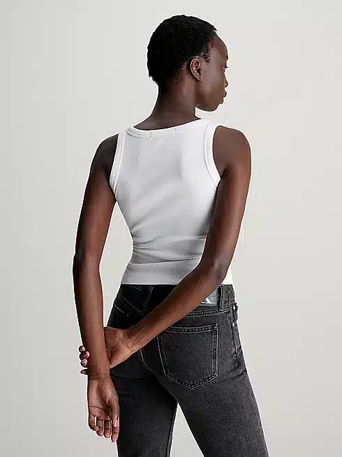 Calvin Klein Jeans Ribbed Cotton Tank Top
