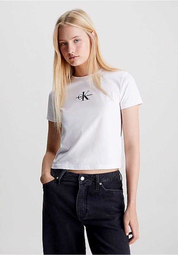 Calvin Klein Jeans Cropped Monogram T Shirt