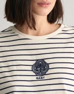 Clothing GANT REGULAR STRIPED MONOGRAM SHORTSLEEVED T-SHIRT