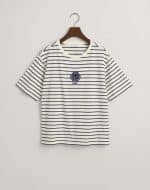 Clothing GANT REGULAR STRIPED MONOGRAM SHORTSLEEVED T-SHIRT