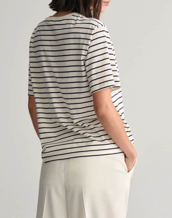 Gant Regular Striped Monogram Shortsleeved T Shirt