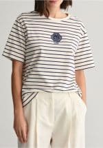 Clothing GANT REGULAR STRIPED MONOGRAM SHORTSLEEVED T-SHIRT
