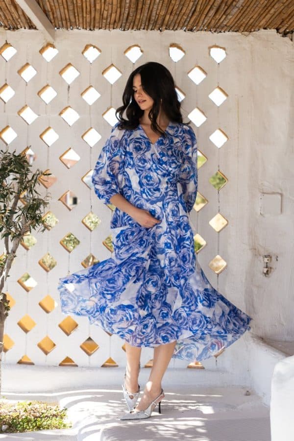 Open Fashion Crossover Floral Dress