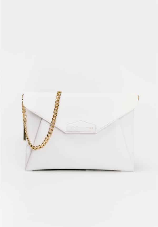 Leather Twist White Candy Large Bag