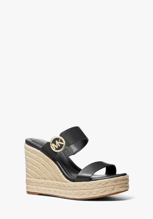 Michael Kors Lucinda Leather Wedge Sandal