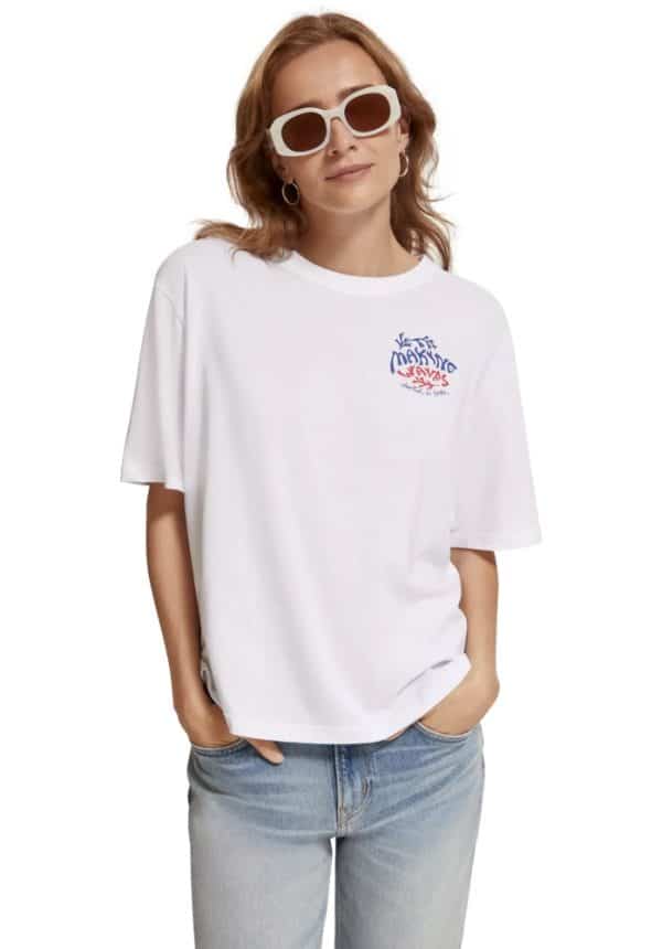 Scotch & Soda Loose Fit Graphic T Shirt