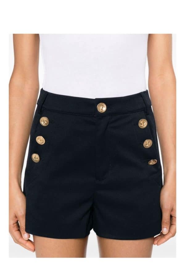 Scotch And Soda Decorative Buttons High Waisted Shorts