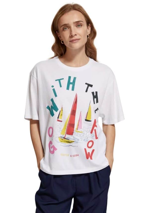 Scotch & Soda Loose Fit Graphic T Shirt