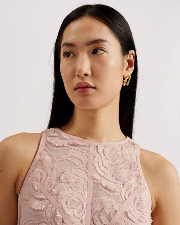 Ted Baker Ulla Sleeveless Midaxi Dress With Rose Texture
